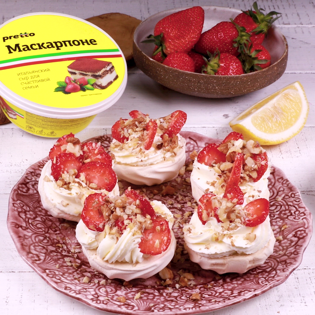 Как приготовить Зефир с клубникой и маскарпоне