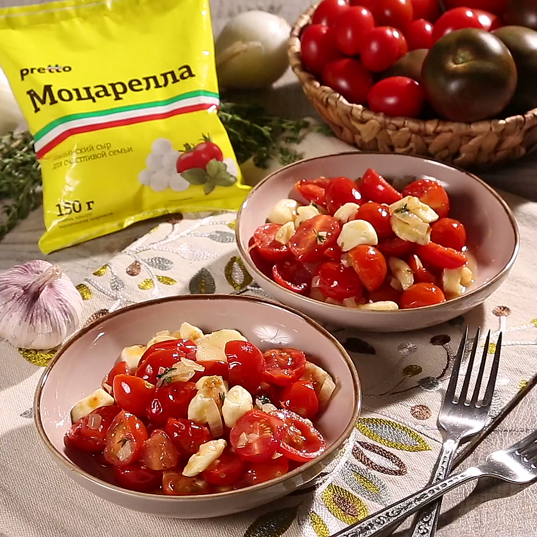 Как приготовить Соте из томатов с моцареллой