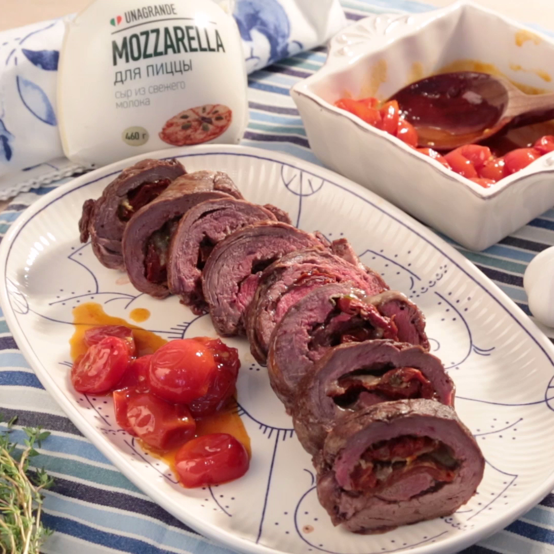 Как приготовить Мясной рулет с моцареллой